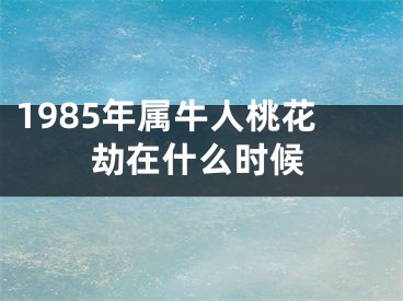 1985年属牛人桃花劫在什么时候