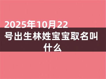 2025年10月22号出生林姓宝宝取名叫什么