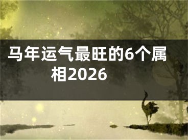 马年运气最旺的6个属相2026