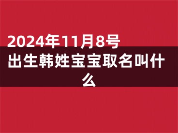 2024年11月8号出生韩姓宝宝取名叫什么