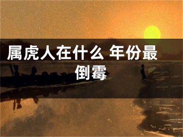 属虎人在什么 年份最倒霉