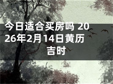 今日适合买房吗 2026年2月14日黄历吉时