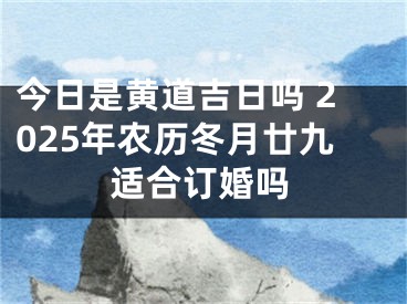 今日是黄道吉日吗 2025年农历冬月廿九适合订婚吗