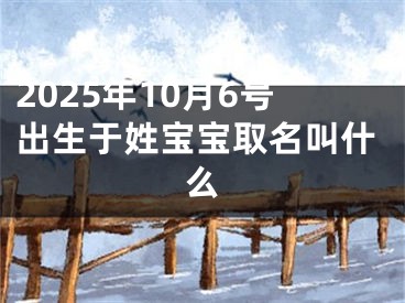 2025年10月6号出生于姓宝宝取名叫什么