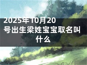 2025年10月20号出生梁姓宝宝取名叫什么