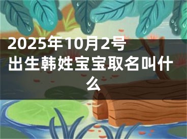 2025年10月2号出生韩姓宝宝取名叫什么