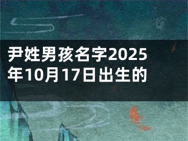 尹姓男孩名字2025年10月17日出生的