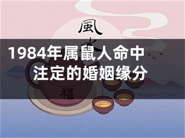 1984年属鼠人命中注定的婚姻缘分
