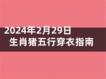 2024年2月29日生肖猪五行穿衣指南