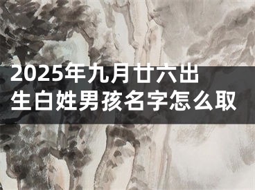 2025年九月廿六出生白姓男孩名字怎么取