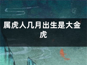 属虎人几月出生是大金虎