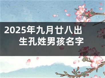 2025年九月廿八出生孔姓男孩名字