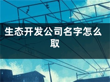 生态开发公司名字怎么取