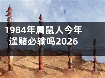 1984年属鼠人今年逢赌必输吗2026