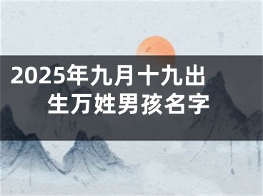 2025年九月十九出生万姓男孩名字