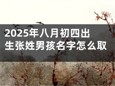 2025年八月初四出生张姓男孩名字怎么取