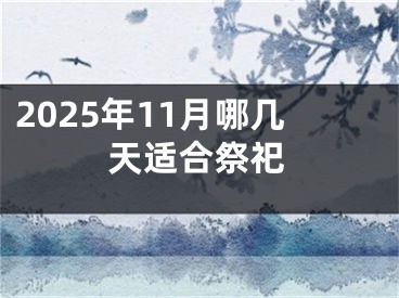 2025年11月哪几天适合祭祀
