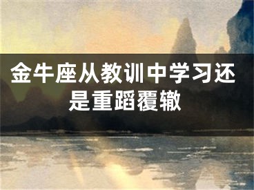 金牛座从教训中学习还是重蹈覆辙