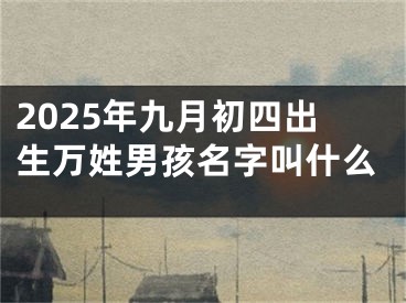 2025年九月初四出生万姓男孩名字叫什么