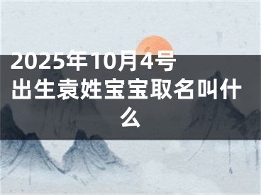 2025年10月4号出生袁姓宝宝取名叫什么