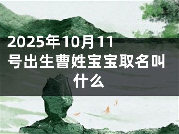 2025年10月11号出生曹姓宝宝取名叫什么