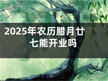 2025年农历腊月廿七能开业吗