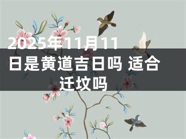 2025年11月11日是黄道吉日吗 适合迁坟吗 