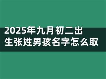2025年九月初二出生张姓男孩名字怎么取
