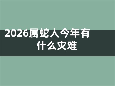 2026属蛇人今年有什么灾难