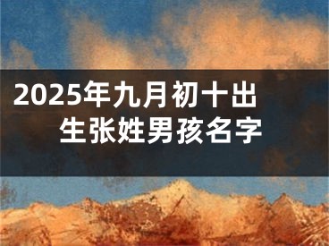2025年九月初十出生张姓男孩名字