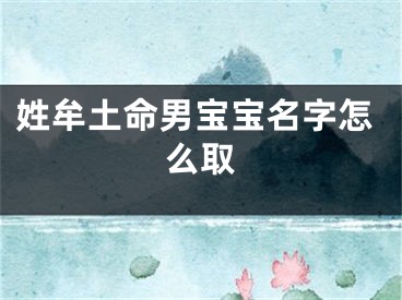 姓牟土命男宝宝名字怎么取