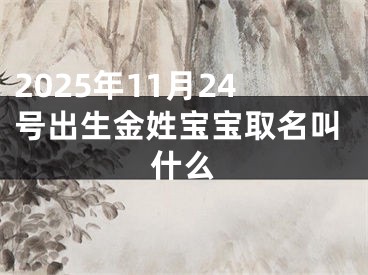 2025年11月24号出生金姓宝宝取名叫什么