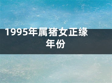 1995年属猪女正缘年份
