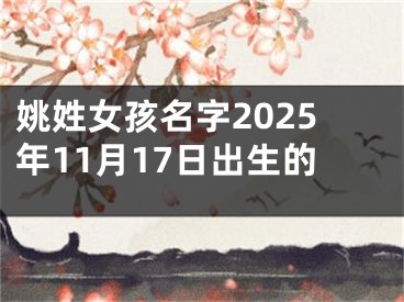 姚姓女孩名字2025年11月17日出生的