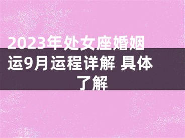 2023年处女座婚姻运9月运程详解 具体了解