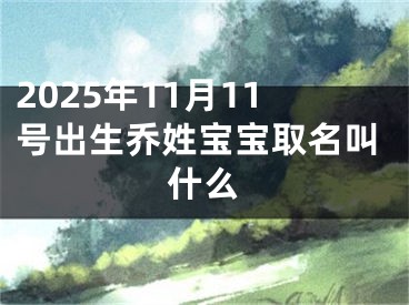 2025年11月11号出生乔姓宝宝取名叫什么