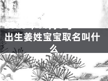 2025年11月6号出生姜姓宝宝取名叫什么