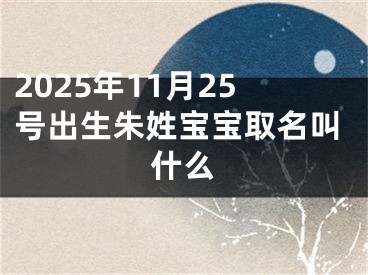 2025年11月25号出生朱姓宝宝取名叫什么