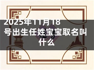 2025年11月18号出生任姓宝宝取名叫什么