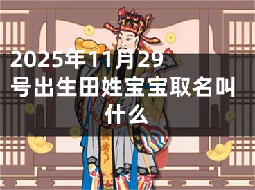 2025年11月29号出生田姓宝宝取名叫什么