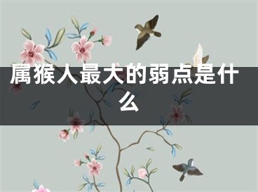 属猴人最大的弱点是什么
