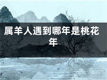 属羊人遇到哪年是桃花年