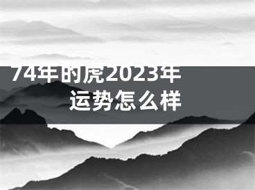 74年的虎2023年运势怎么样