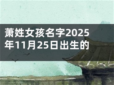 萧姓女孩名字2025年11月25日出生的