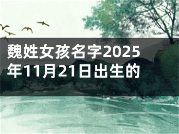 魏姓女孩名字2025年11月21日出生的