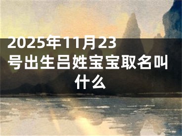 2025年11月23号出生吕姓宝宝取名叫什么