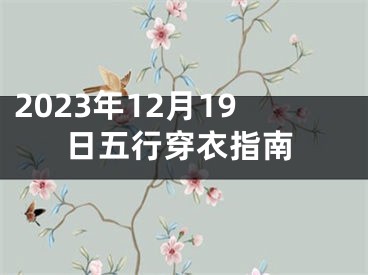 2023年12月19日五行穿衣指南