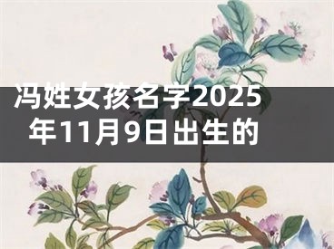 冯姓女孩名字2025年11月9日出生的