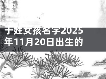 于姓女孩名字2025年11月20日出生的