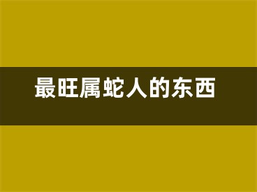 最旺属蛇人的东西